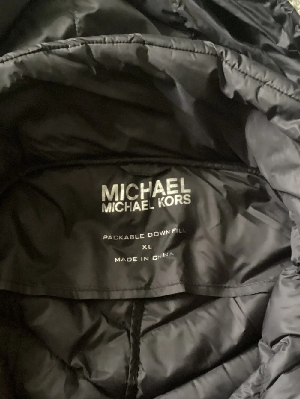 Michael Kors Black Quilted Hooded Puffer Jacket